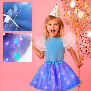 Glinsterende rok met led-verlichting PRINCESS