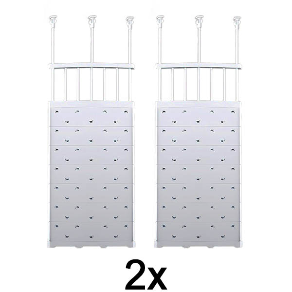2x Uitschuifbare klemplank (48-80 cm, Zonder Boren) | SHELFEXPEND