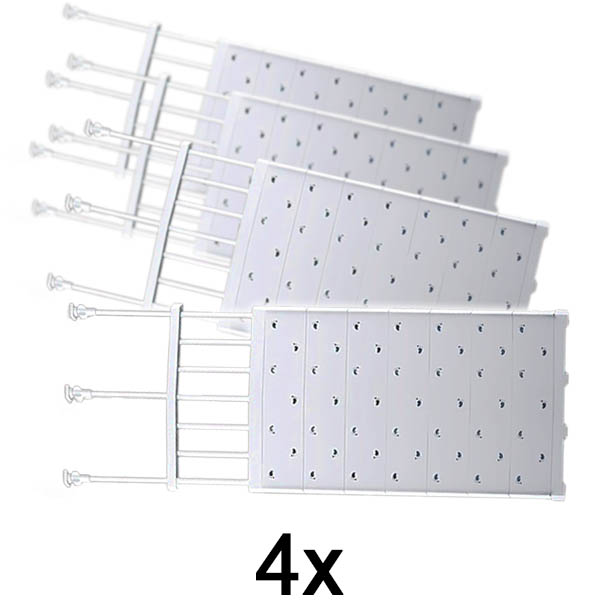 4x Uitschuifbare klemplank (48-80 cm, Zonder Boren) | SHELFEXPEND